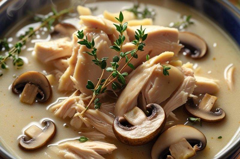 creamy rotisserie chicken & mushroom soups